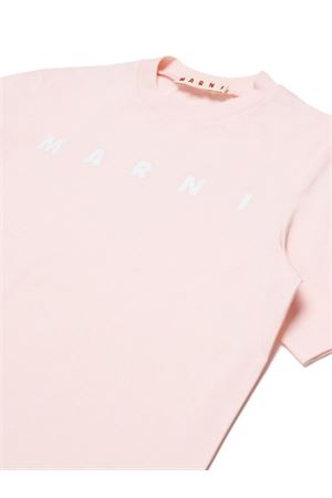 t-shirt in cotone rosa MARNI KIDS | M01601M00RF0M351
